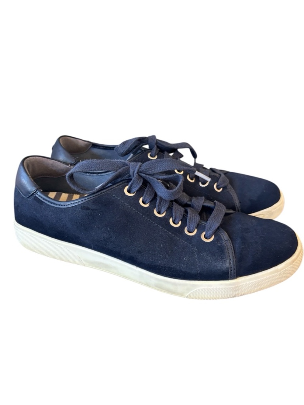 Vionic Brinley Navy Canvas Lace Up Sneaker Size 7.5